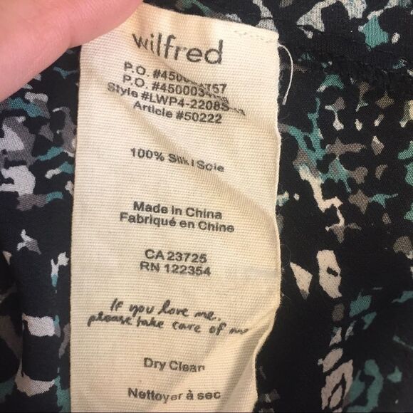 ARITZIA Wilfred Sleeveless Under Silk Camisole Tank Top Print Black Grey XS - Picture 3 of 7